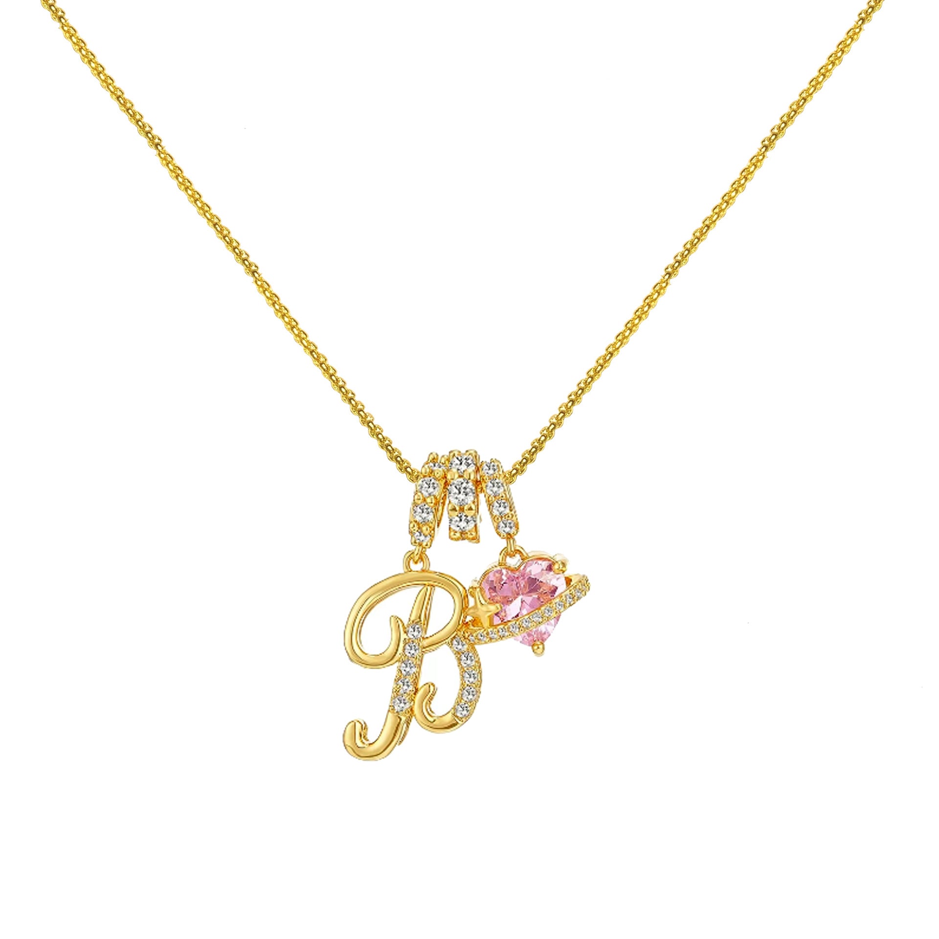 Shine bright with the Vibrant Initial Necklace! ✨