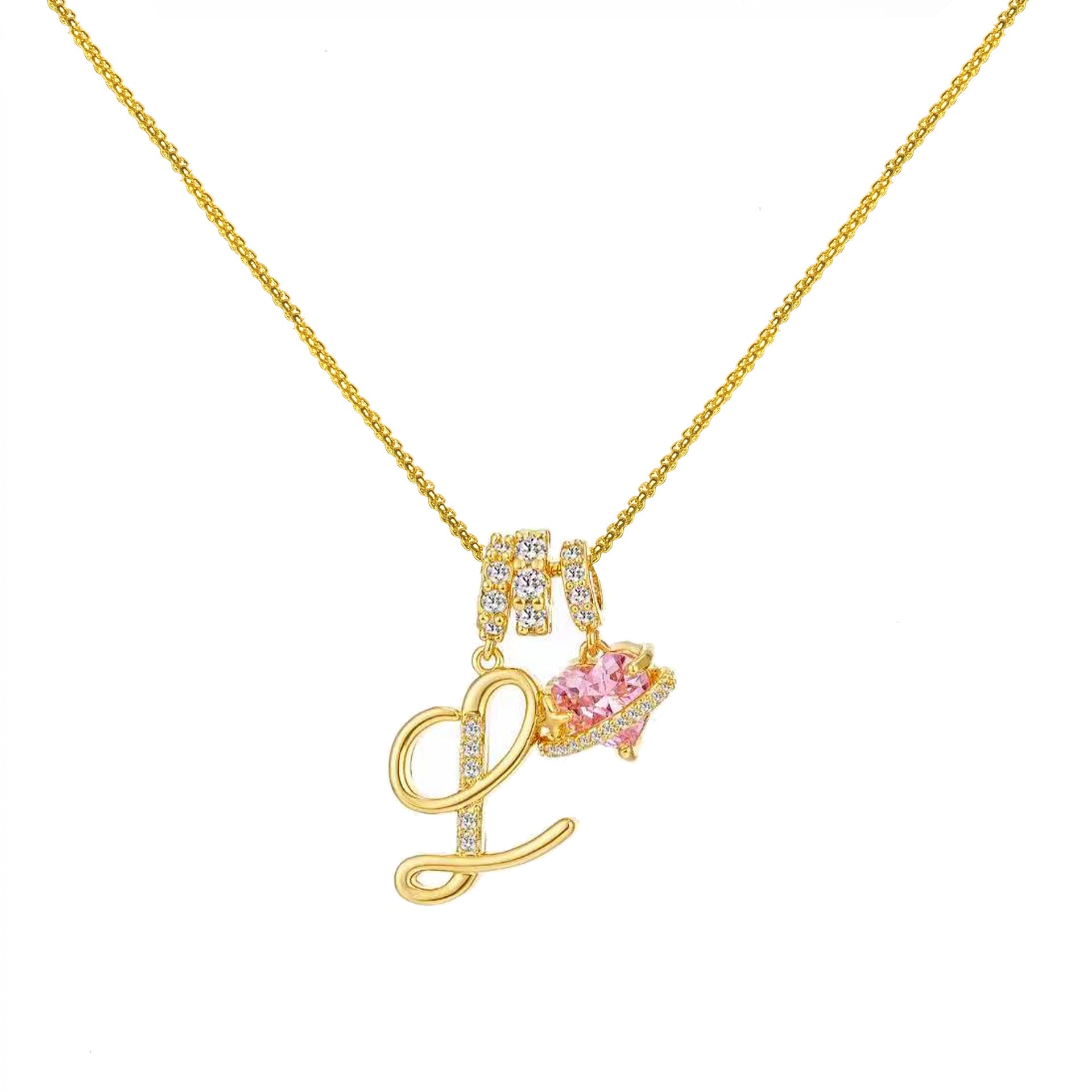 Shine bright with the Vibrant Initial Necklace! ✨