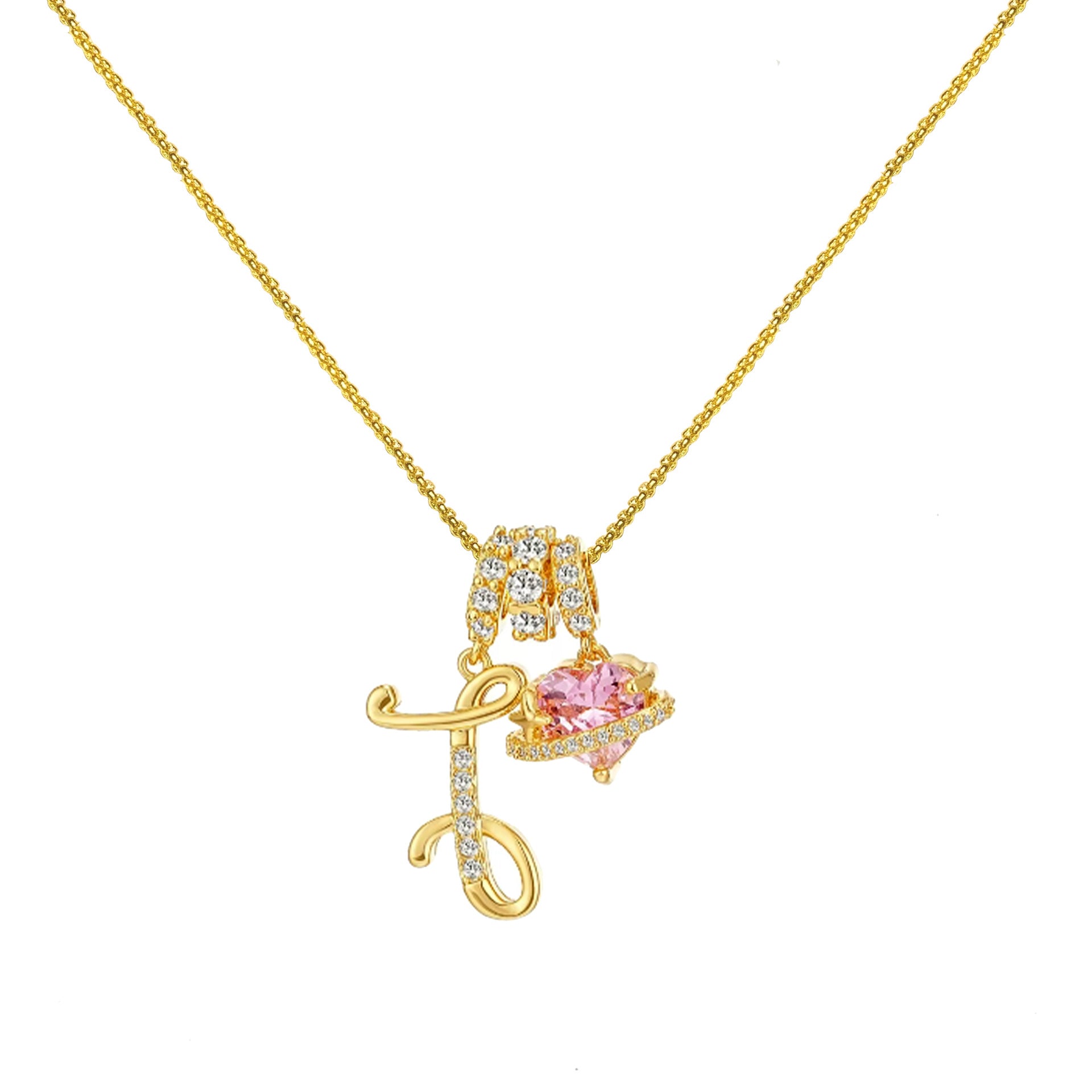Shine bright with the Vibrant Initial Necklace! ✨