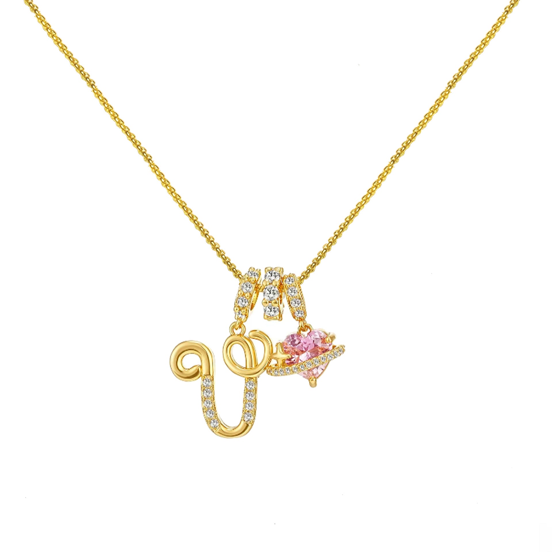 Shine bright with the Vibrant Initial Necklace! ✨