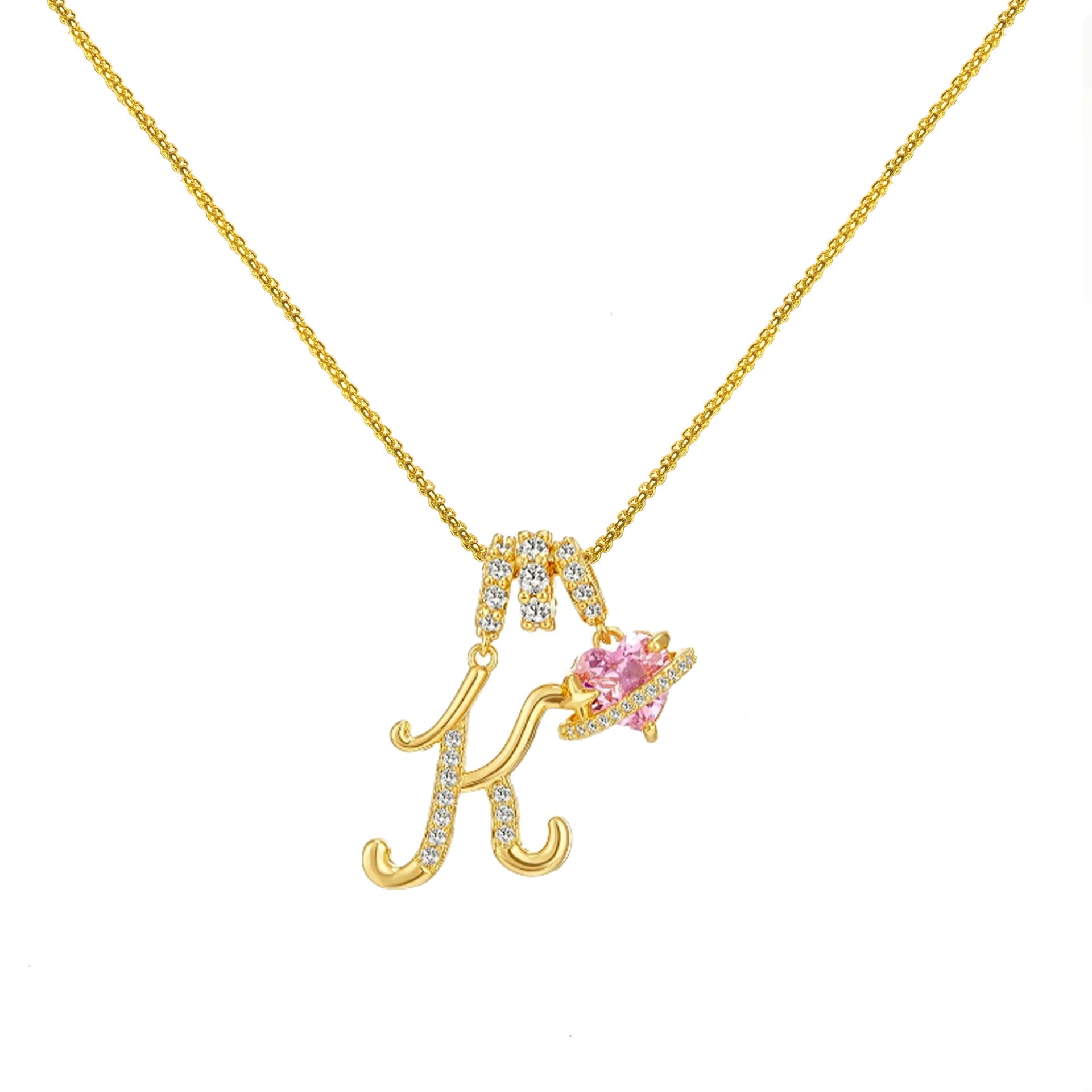 Shine bright with the Vibrant Initial Necklace! ✨