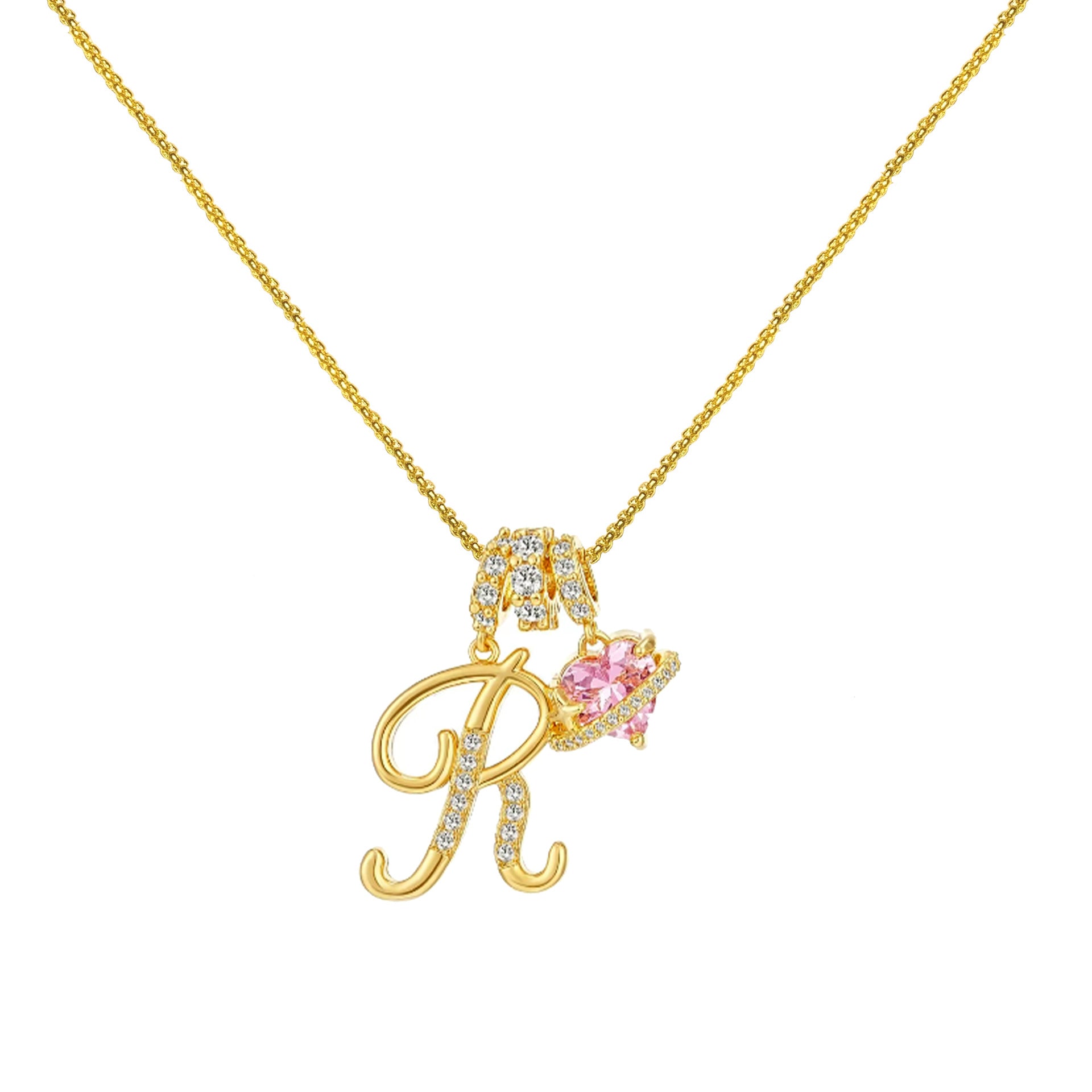 Shine bright with the Vibrant Initial Necklace! ✨