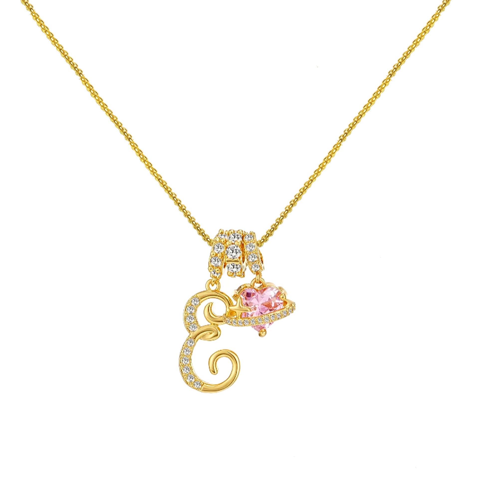 Shine bright with the Vibrant Initial Necklace! ✨