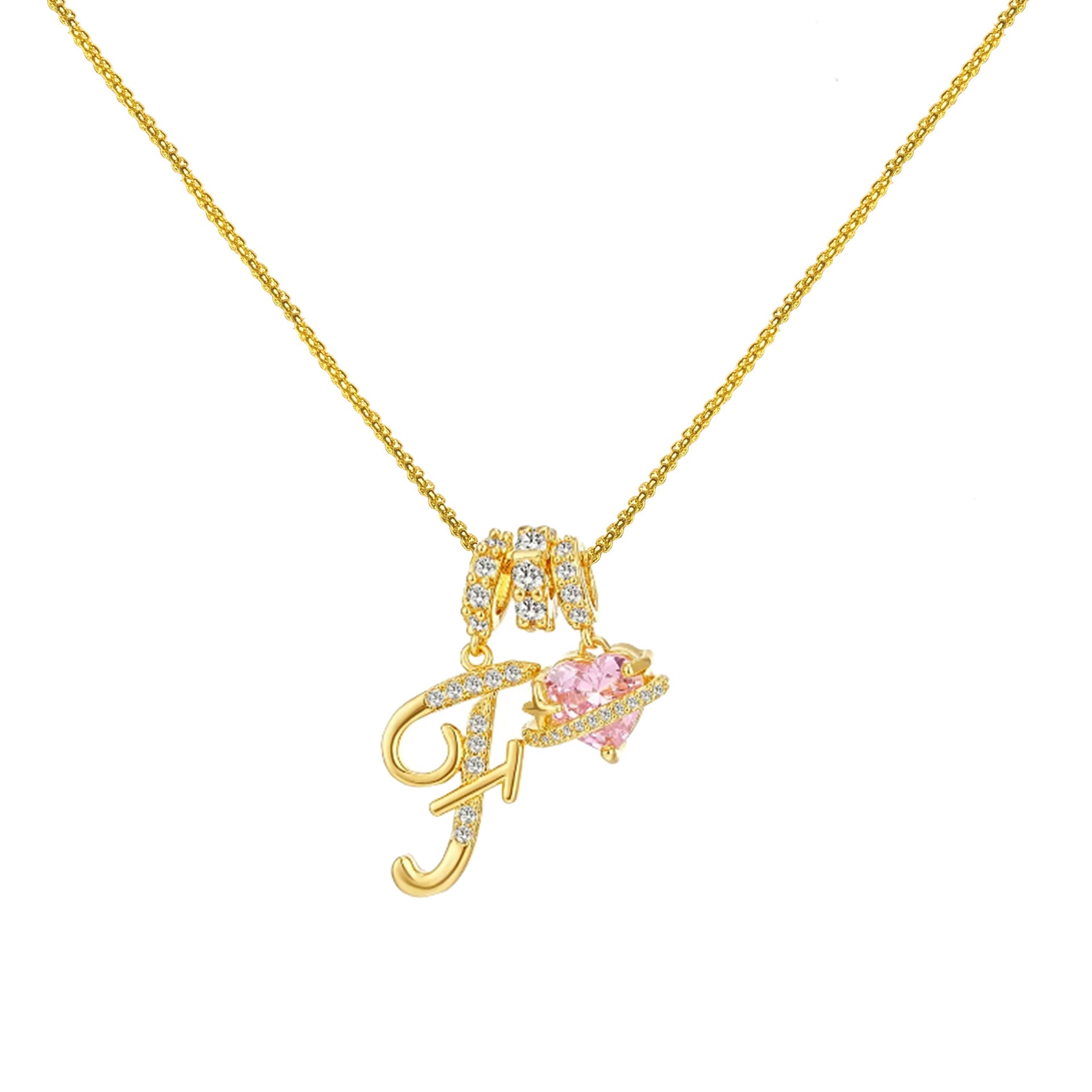 Shine bright with the Vibrant Initial Necklace! ✨