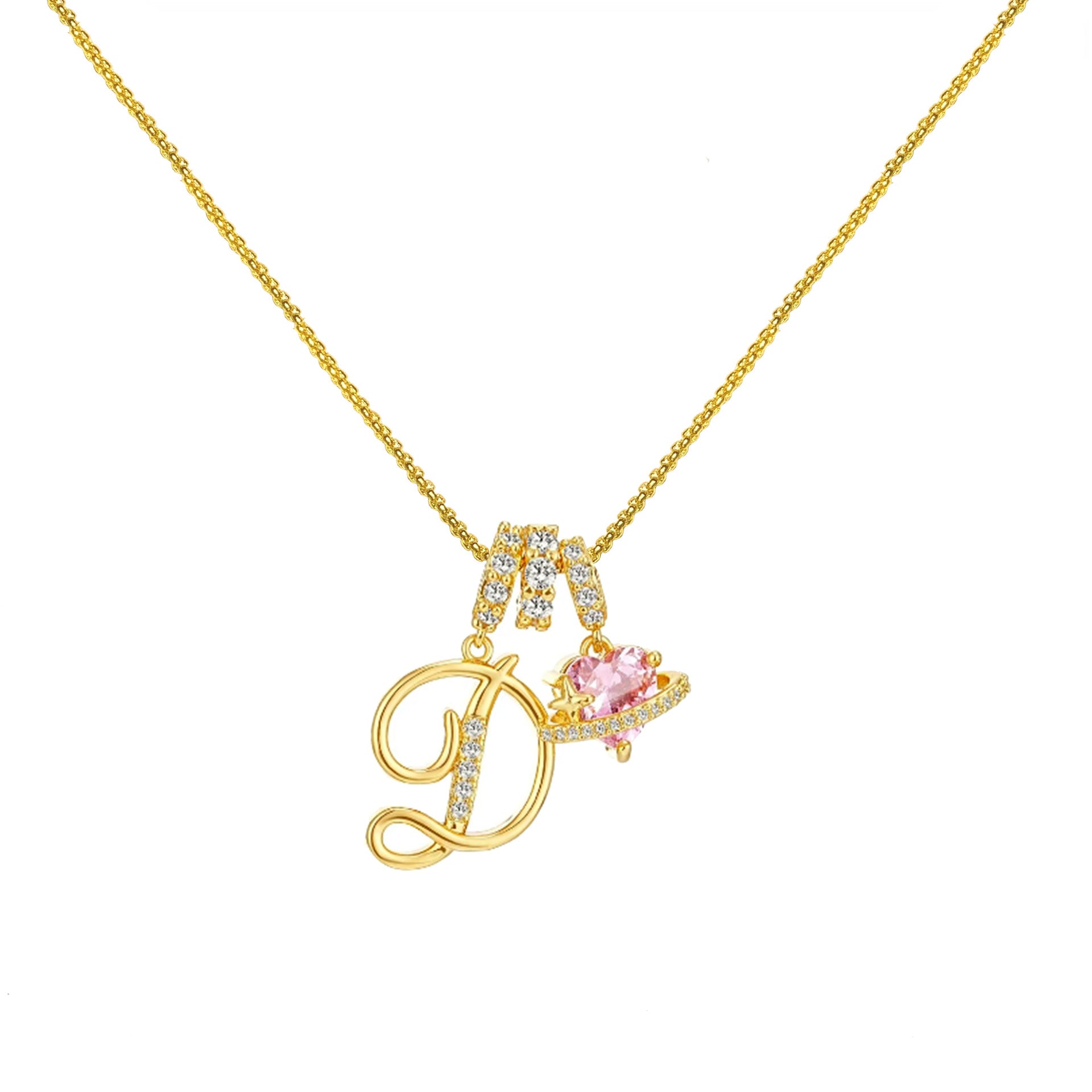 Shine bright with the Vibrant Initial Necklace! ✨