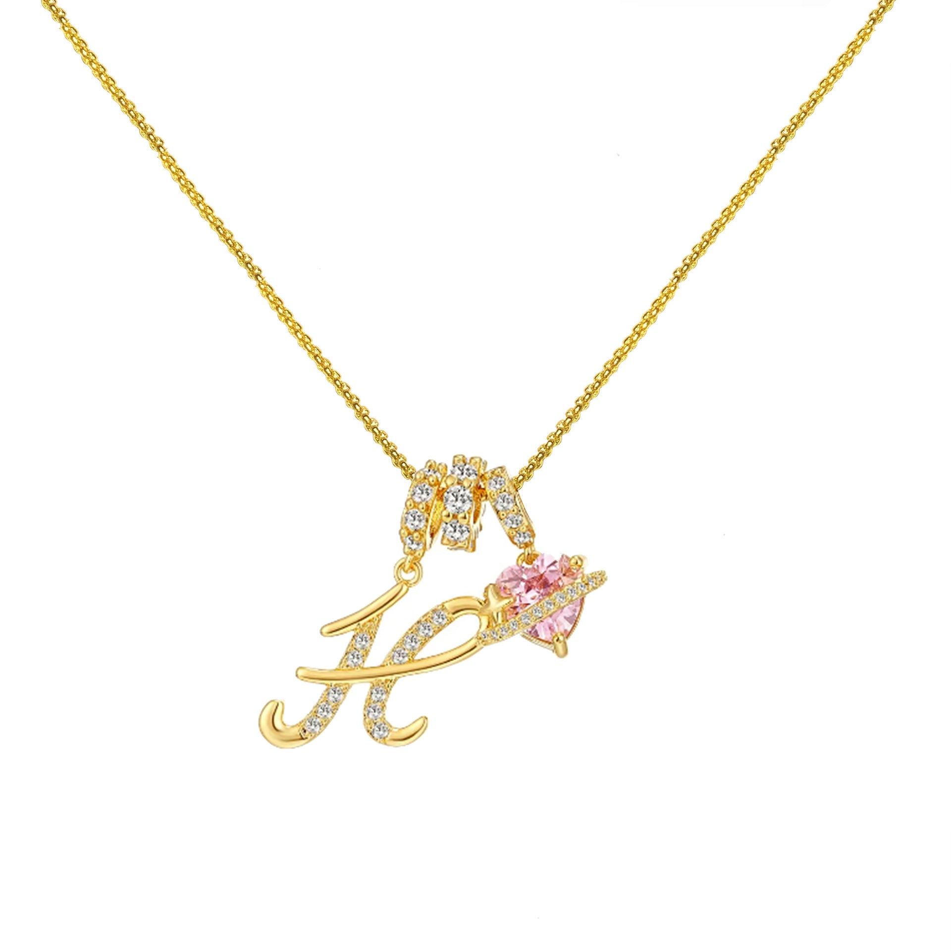 Shine bright with the Vibrant Initial Necklace! ✨