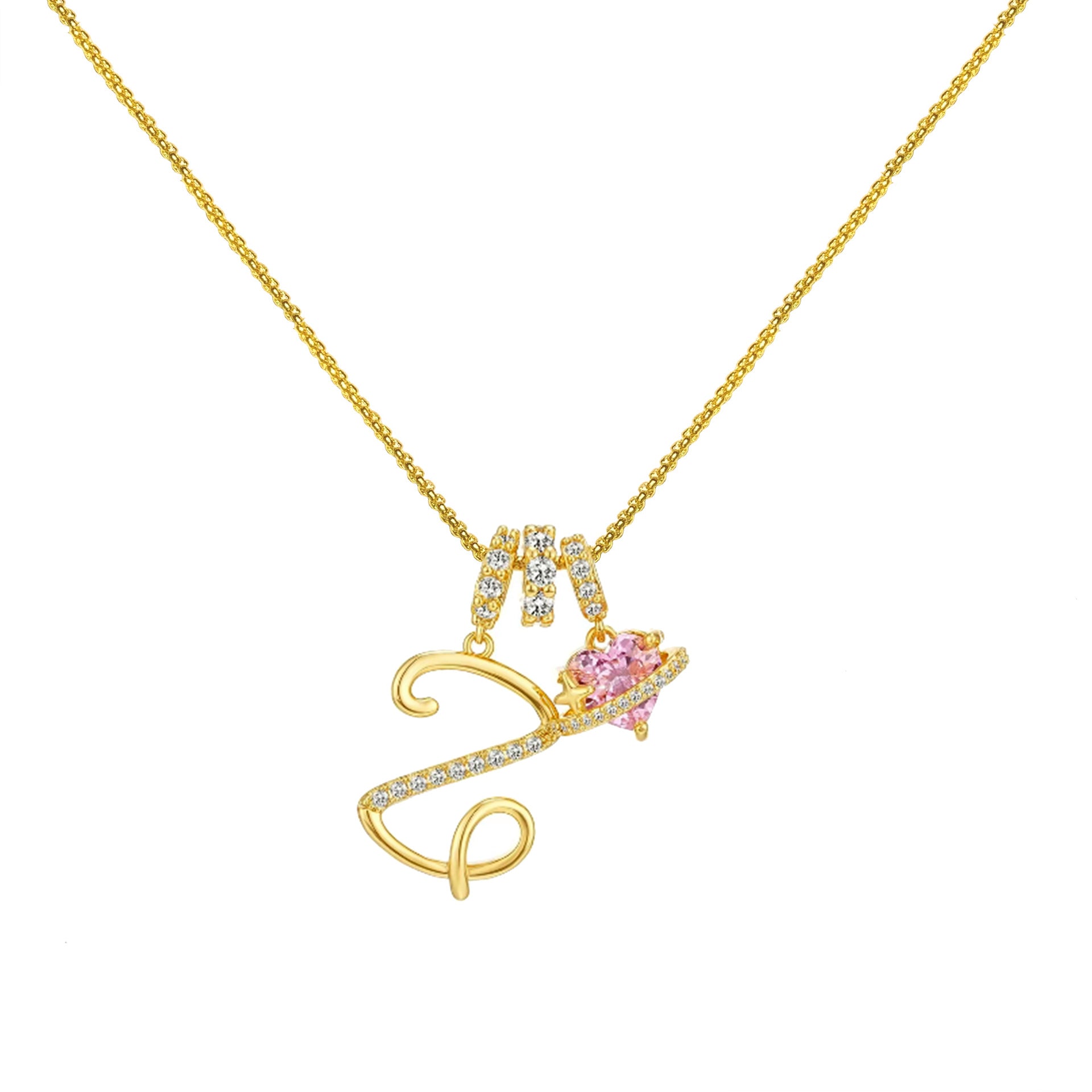 Shine bright with the Vibrant Initial Necklace! ✨