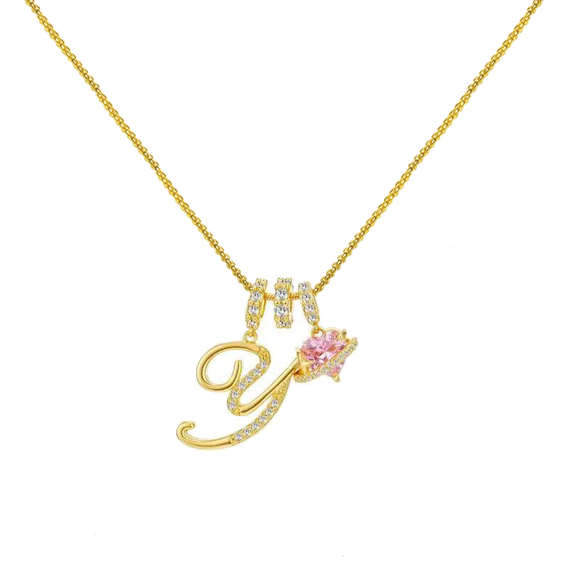 Shine bright with the Vibrant Initial Necklace! ✨