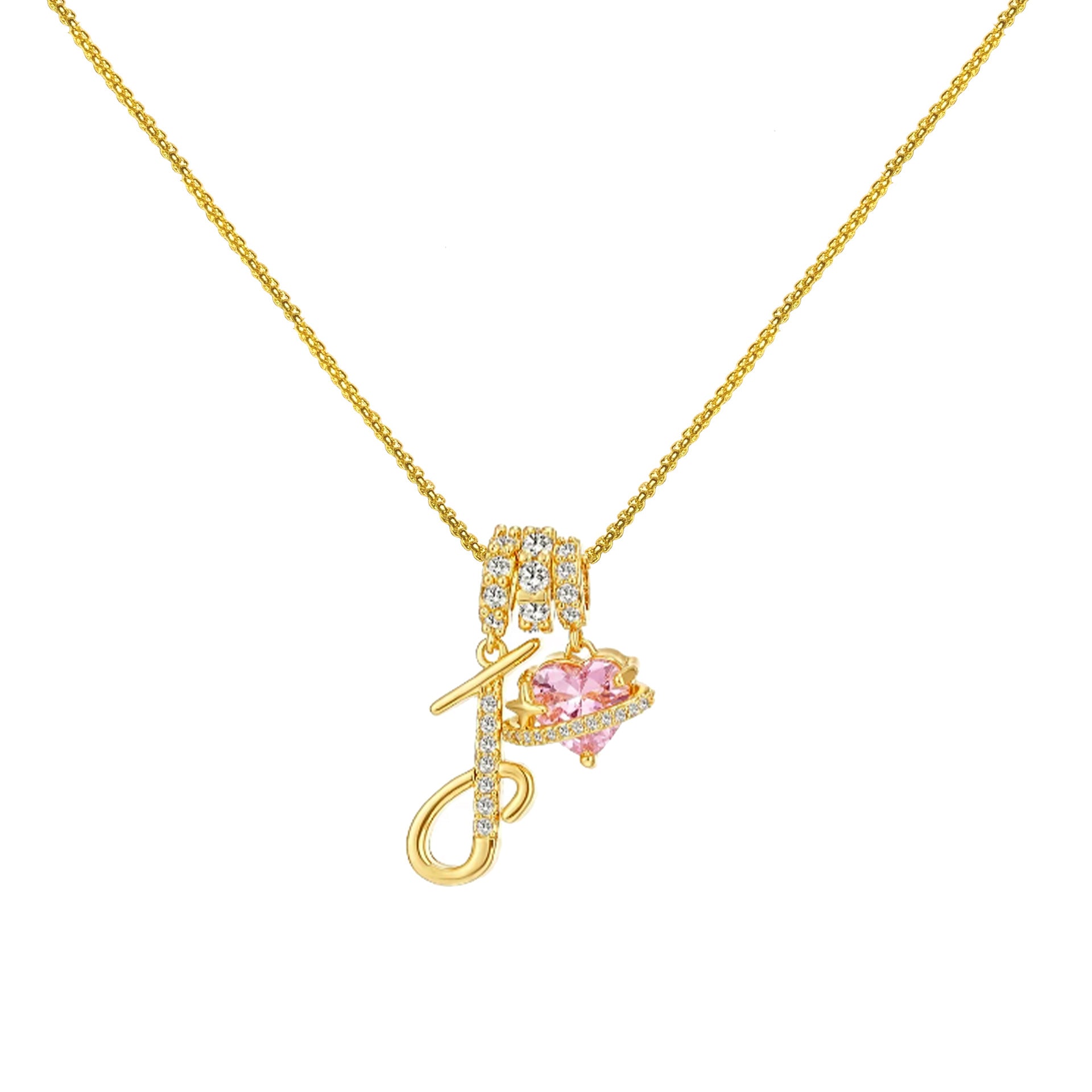 Shine bright with the Vibrant Initial Necklace! ✨