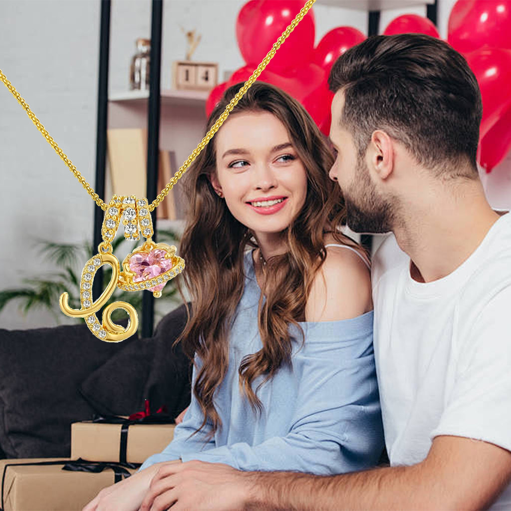 Shine bright with the Vibrant Initial Necklace! ✨