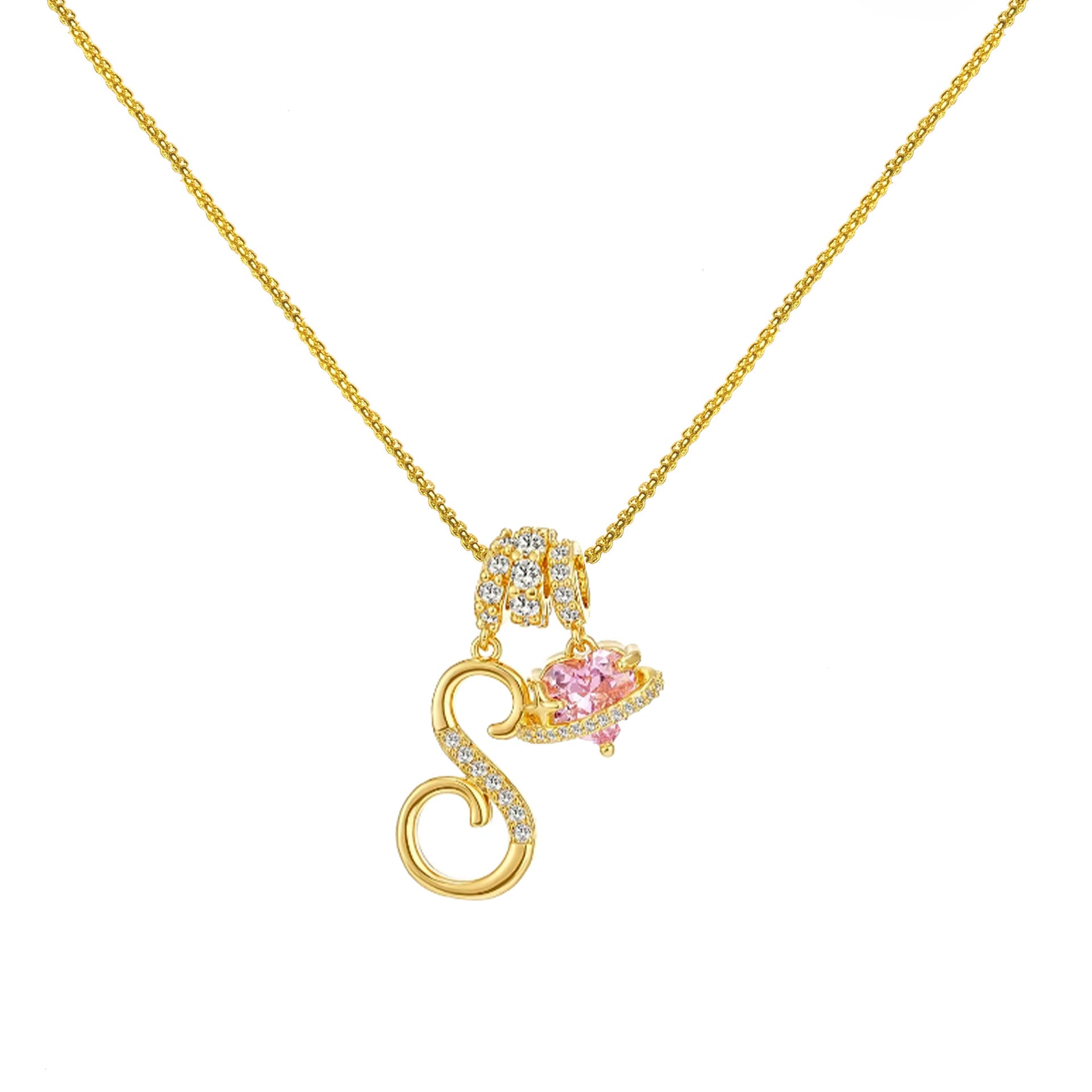 Shine bright with the Vibrant Initial Necklace! ✨