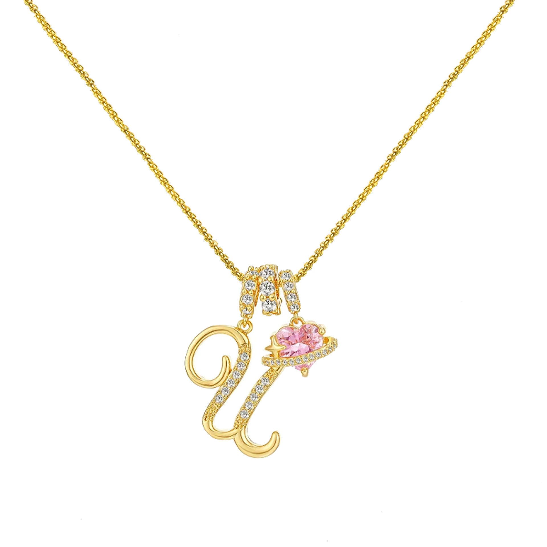 Shine bright with the Vibrant Initial Necklace! ✨